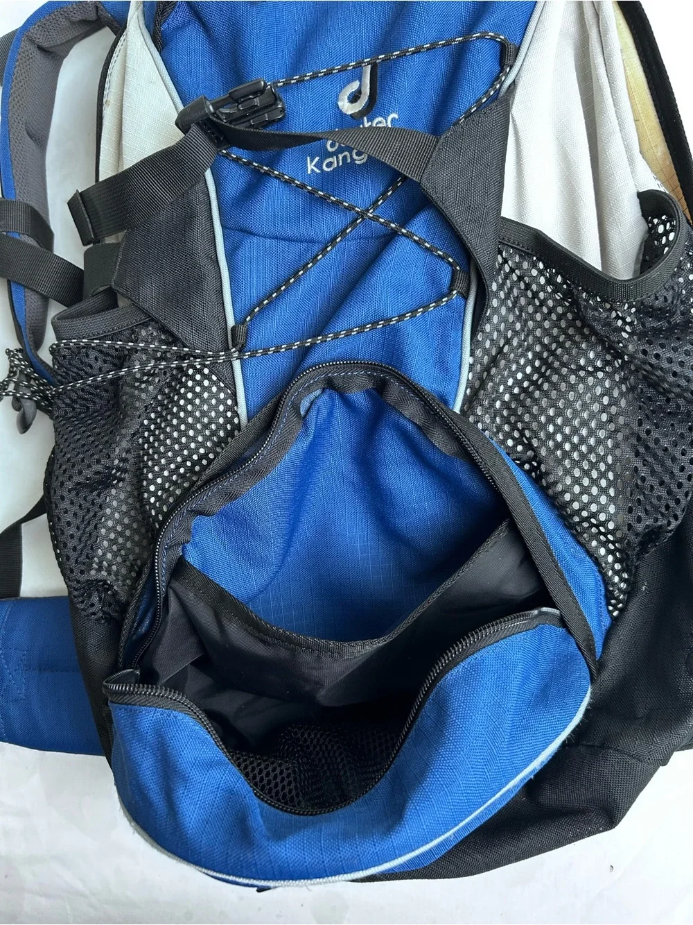 Deuter Blue and Black Kangakids Daypack children’s carrier and backpack